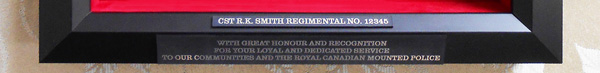 Custom engraved plaques to personalize your RCMP Crest Plate